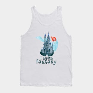 I Write Fantasy (Blue Castle) Tank Top